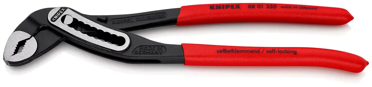 Knipex Alligator Water Pump Pliers 250Mm Plastic Coated Handles Non Slip 88 01 250 Sb 1