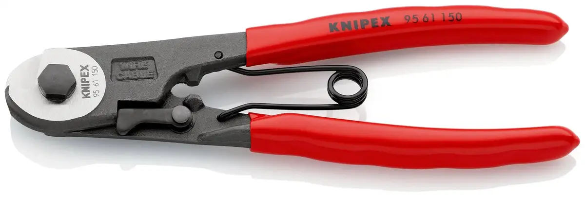 Knipex Bowden Cable Cutter Wire Rope Cutting Pliers 150Mm Plastic Coated Handles 95 61 150 1