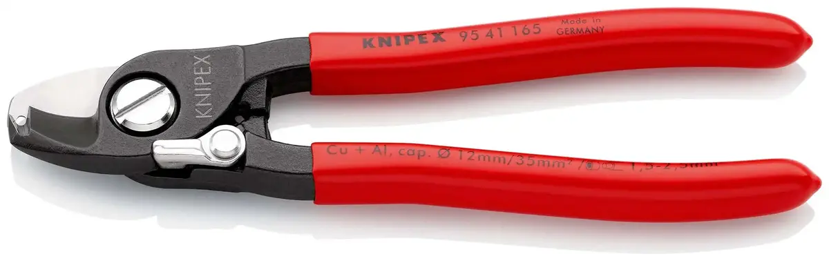 Knipex Cable Shears And Nym Cable Cutting Stripping 165Mm Plastic Coated Handles 95 41 165 1