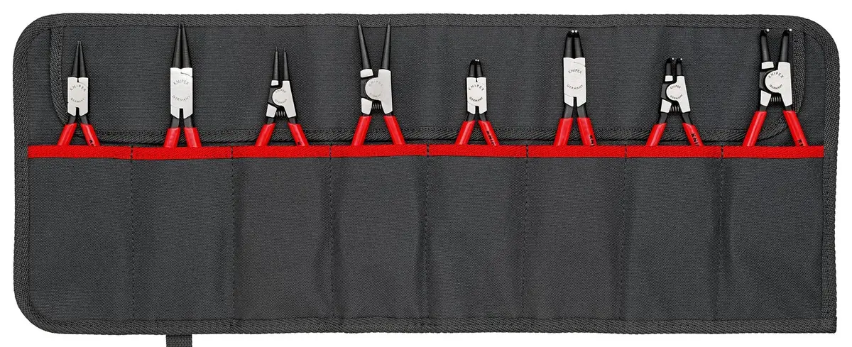 Knipex Circlip Plier Set 8 Pieces In Tool Roll Internal External 00 19 58 V01 1