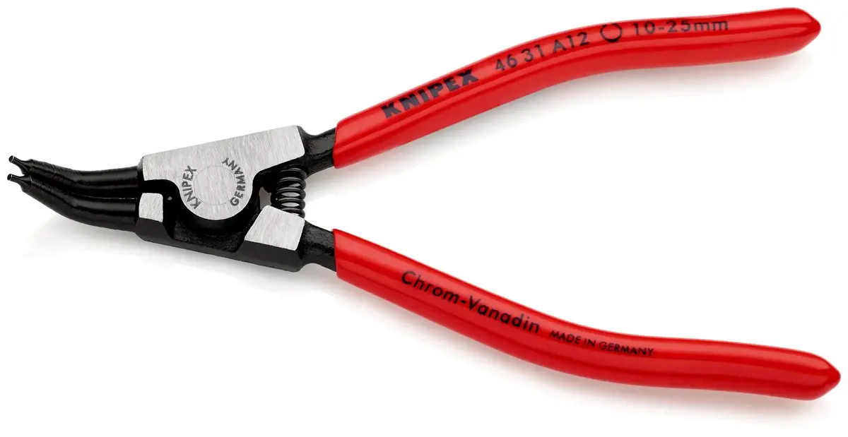 Knipex Circlip Pliers For External Circlips On Shafts 45° Angled 130Mm 1.3Mm Diameter Tips 46 31 A12 1