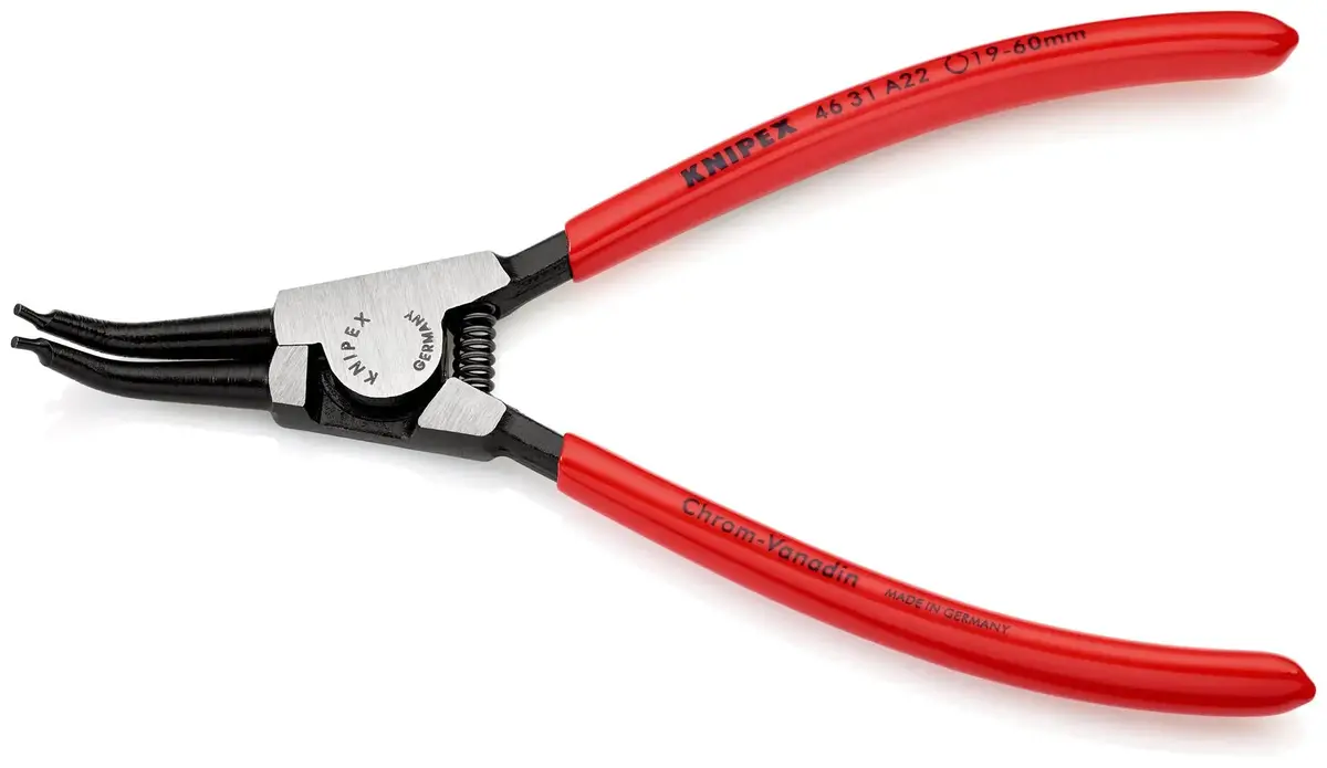 Knipex Circlip Pliers For External Circlips On Shafts 45° Angled 185Mm 1.8Mm Diameter Tips 46 31 A22 1