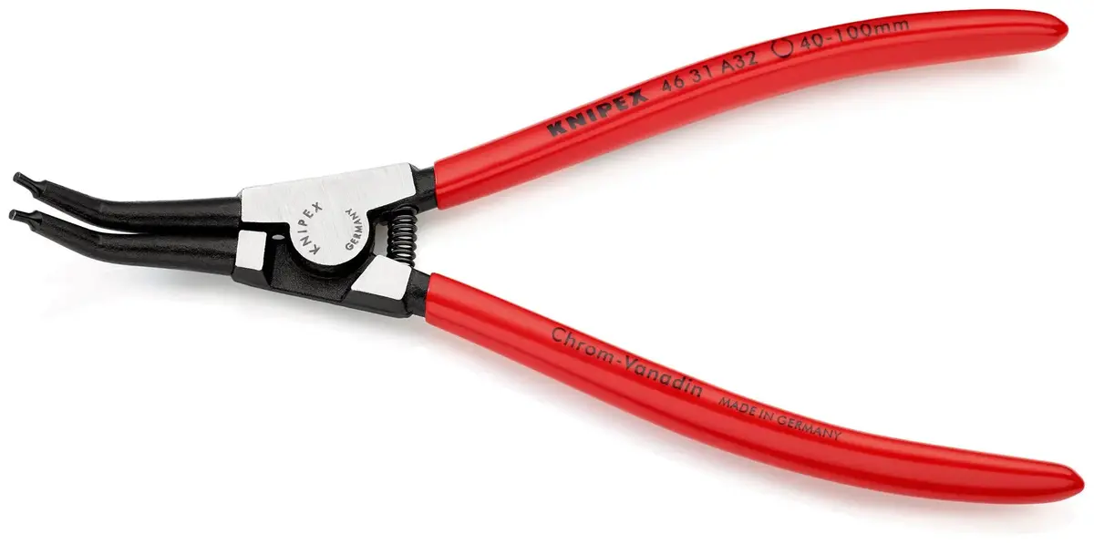 Knipex Circlip Pliers For External Circlips On Shafts 45° Angled 210Mm 2.3Mm Diameter Tips 46 31 A32 1