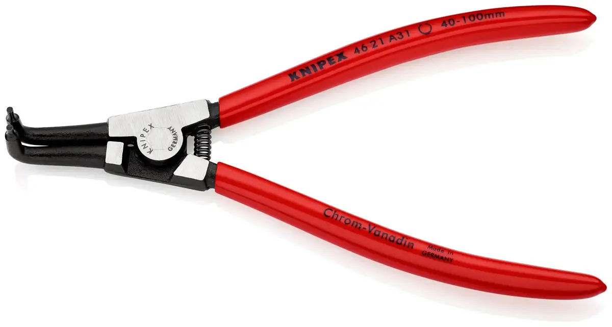 Knipex Circlip Pliers For External Circlips On Shafts 90° Angled 200Mm 2.3Mm Diameter Tips 46 21 A31 1