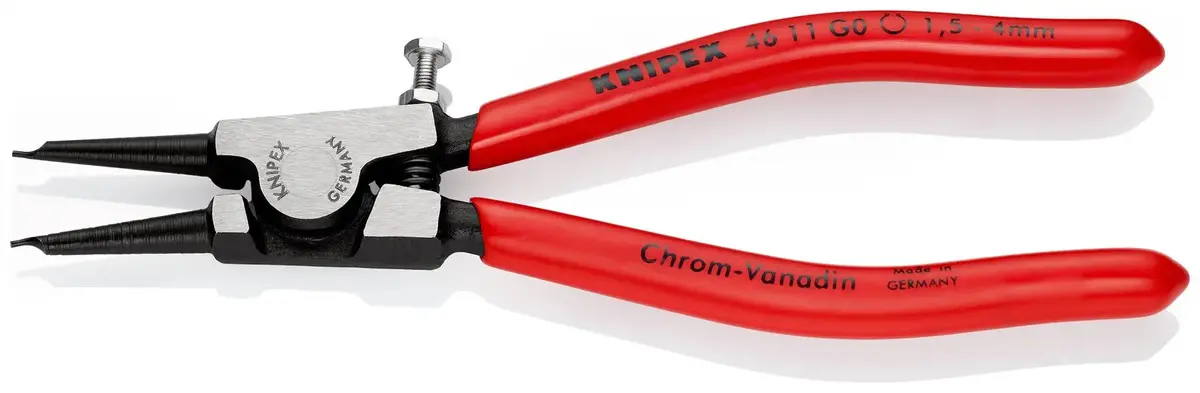 Knipex Circlip Pliers For Grip Rings On Shafts 140Mm 0.9Mm Diameter Tips 46 11 G0 2