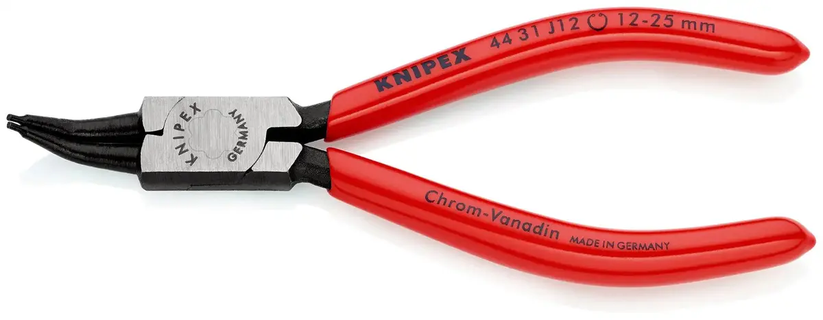 Knipex Circlip Pliers For Internal Circlips In Bore Holes 45° Angled 140Mm 1.3Mm Diameter Tips 44 31 J12 1