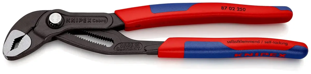 Knipex Cobra High Tech Water Pump Pliers 250Mm Multi Component Grips 87 02 250 Sb 1