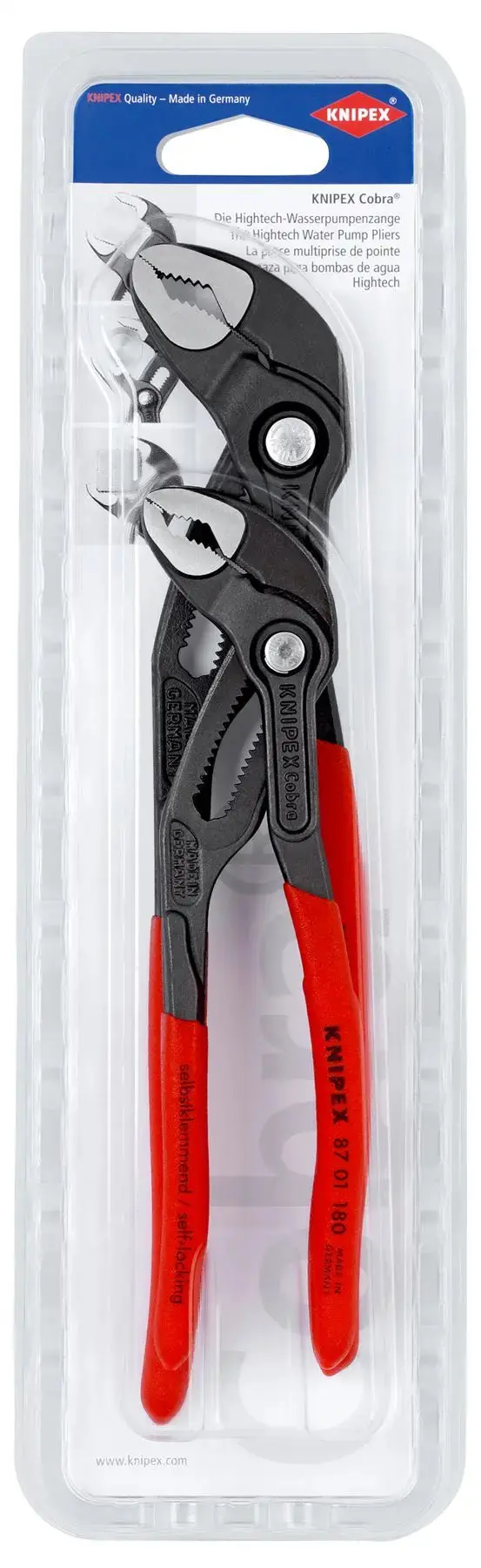 Knipex Cobra Water Pump Pliers Set 2 Pieces 180Mm 250Mm 00 31 20 V01 1