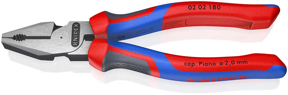 Knipex Combination Pliers High Leverage 180Mm Multi Component Grips 02 02 180 1