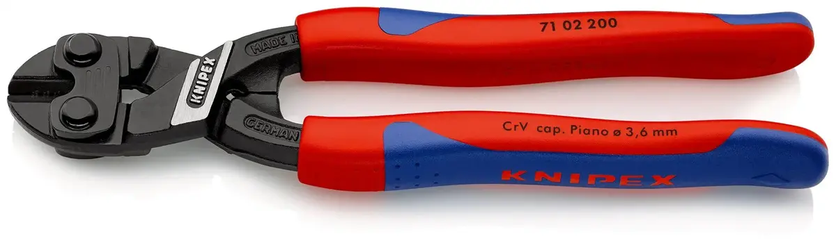 Knipex Compact Bolt Cutters Cobolt Cutting Pliers 200Mm Multi Component Grips 71 02 200 1
