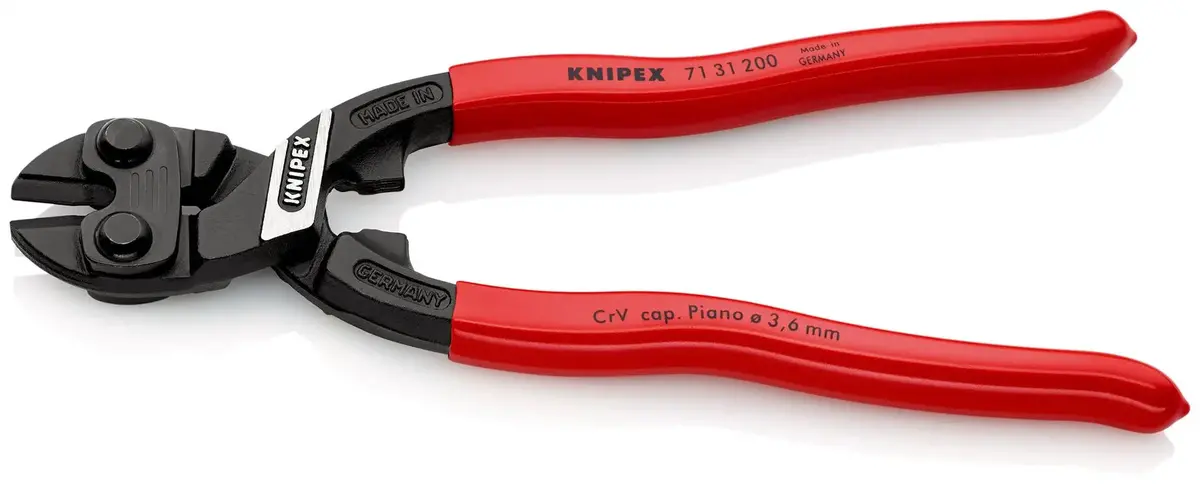 Knipex Compact Bolt Cutters Cobolt Cutting Pliers 200Mm Plastic Coated Handles 71 31 200 2