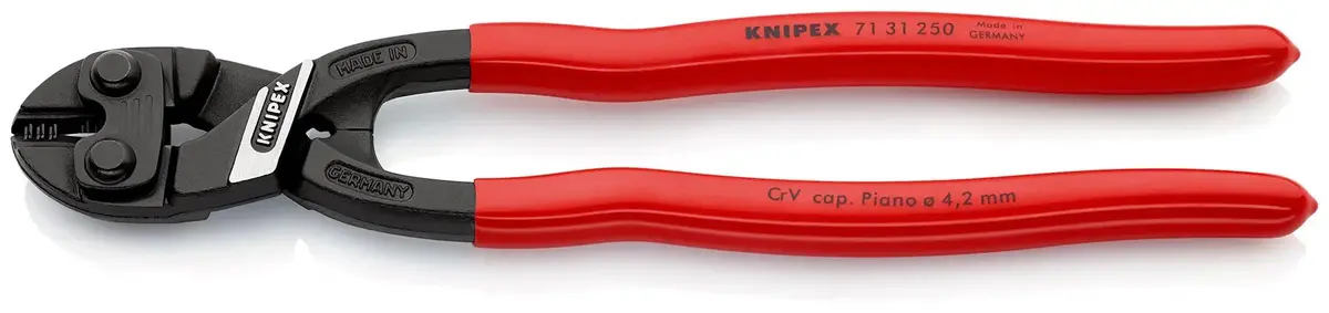 Knipex Compact Bolt Cutters Cobolt Xl Cutting Pliers 250Mm Plastic Coated Handles 71 31 250 1