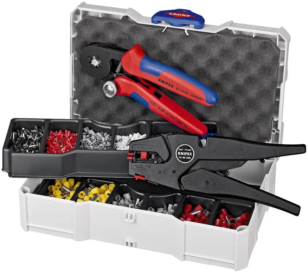 Knipex Crimp Assortment Set For Wire Ferrules In Tanos Mini-Systainer Box 97 90 10 1