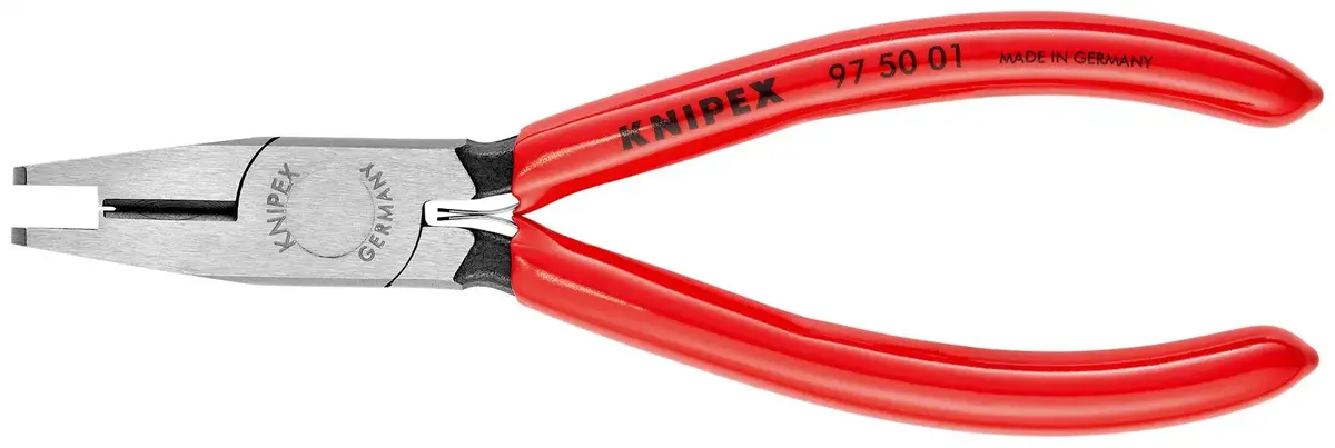 Knipex Crimping Pliers For Scotchlok Connectors With Side Cutter 155Mm Plastic Coated Handles 97 50 01 1