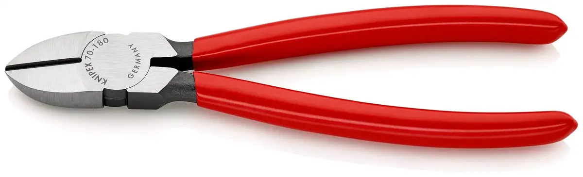 Knipex Diagonal Cutting Pliers Side Cutters 180Mm Plastic Coated 70 01 180 1