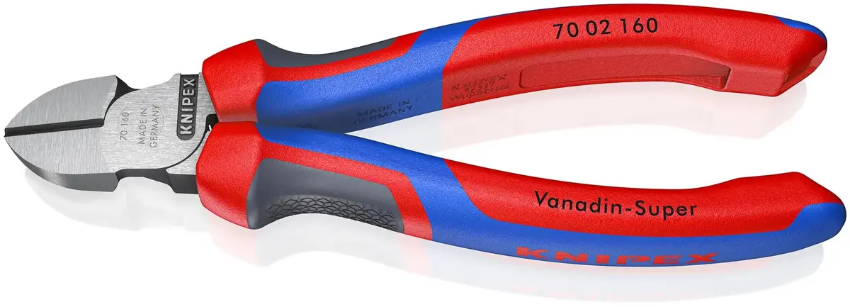 Knipex Diagonal Side Cutting Pliers Snips 160Mm With Comfort Handles 70 02 160 1