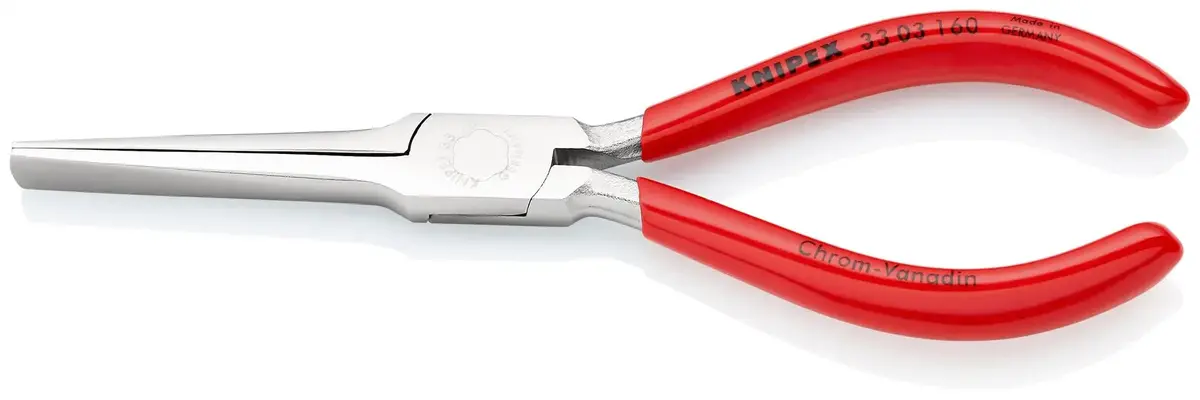 Knipex Duckbill Pliers Long Broad Thin Tapered Jaws 160Mm Chrome Plastic Coated 33 03 160 1