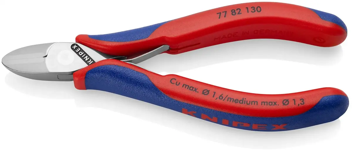 Knipex Electronics Diagonal Cutter Pliers 130Mm Multi Component Grips 77 82 130 1