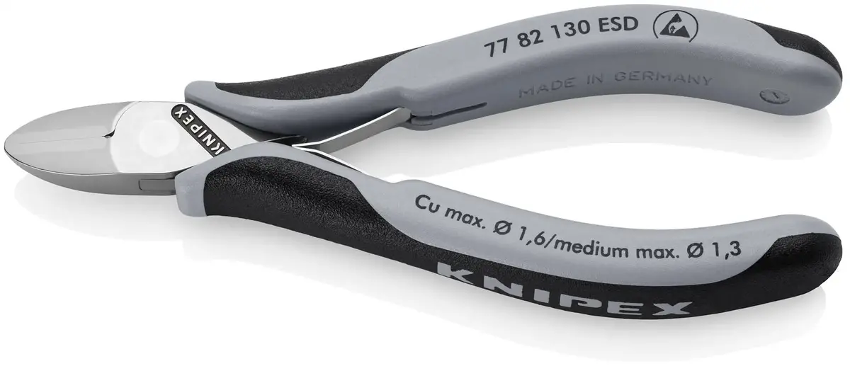 Knipex Esd Electronics Diagonal Cutter Pliers 130Mm Multi Component Grips 77 82 130 Esd 1