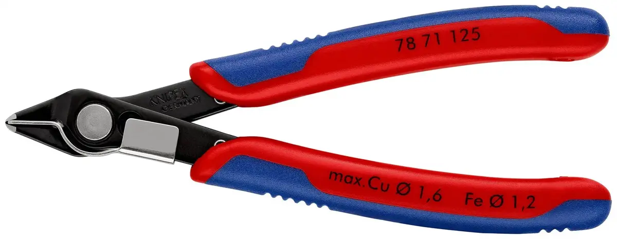 Knipex Electronics Super Knips Precision Cutting Pliers 125Mm Multi Component Grips 78 71 125 1