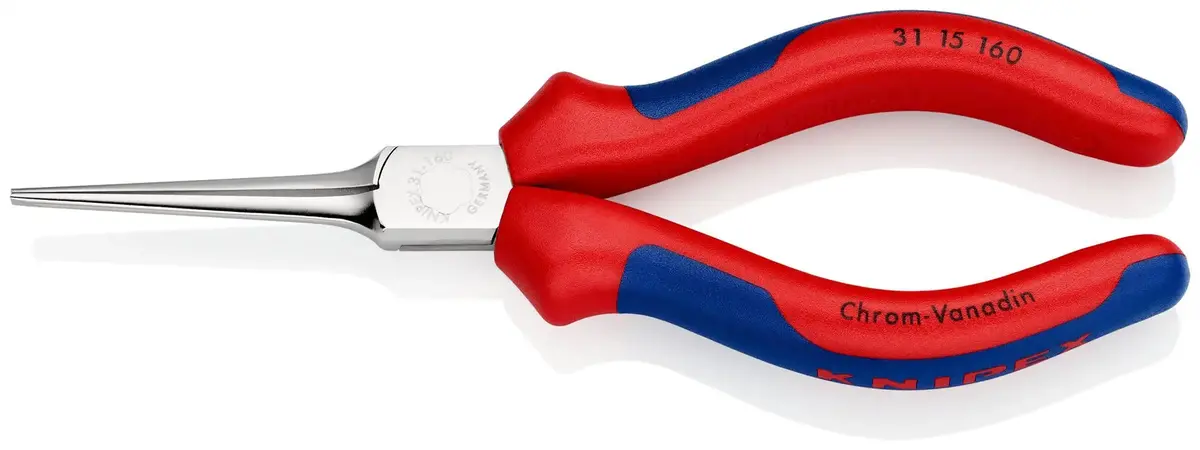 Knipex Flat Needle Nose Pliers 160Mm Multi Component Grips 31 15 160 1