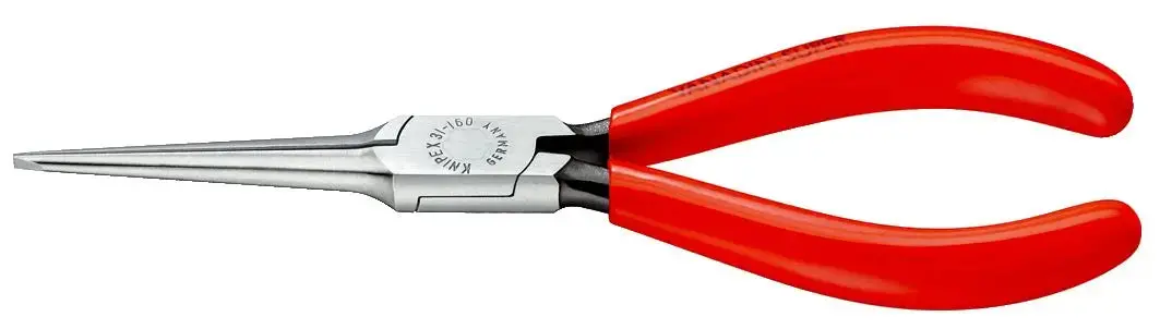 Knipex Flat Needle Nose Pliers 160Mm Plastic Coated Handles 31 11 160 1