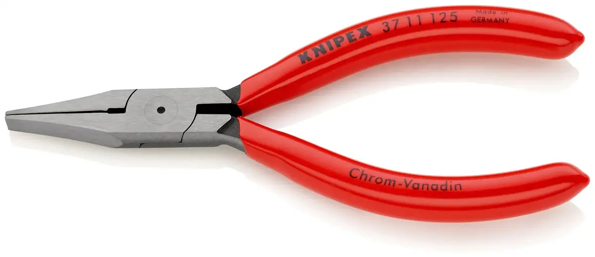 Knipex Flat Nose Pliers For Precision Mechanics 125Mm Plastic Coated 37 11 125 1