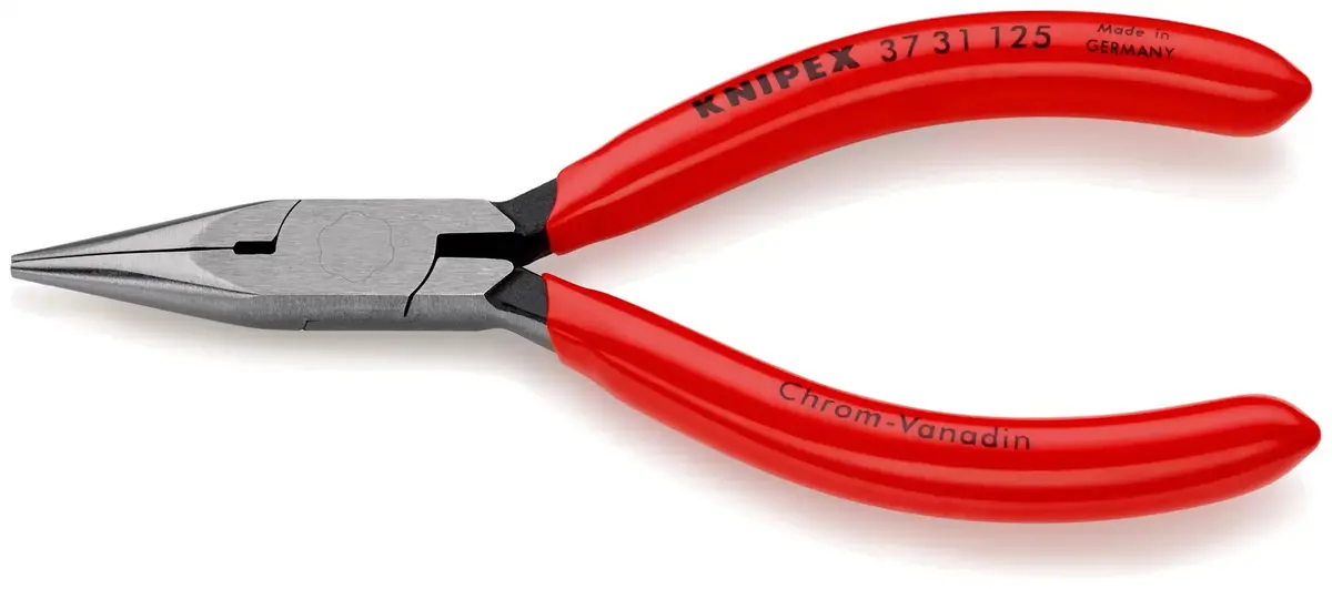 Knipex Flat Nose Pliers For Precision Mechanics 125Mm Plastic Coated 37 31 125 1