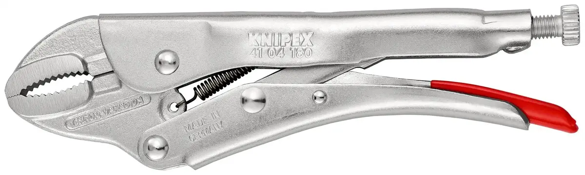 Knipex Grip Locking Pliers Mole Grips 180Mm Galvanised 41 04 180 1