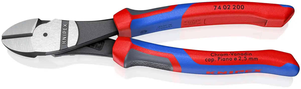 Knipex High Leverage Diagonal Side Cutting Pliers 200Mm With Comfort Handles 74 02 200 1