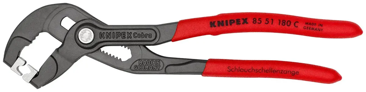 Knipex Hose Clamp Pliers For Click Clamps 180Mm Plastic Coated Handles Non Slip 85 51 180 C 1