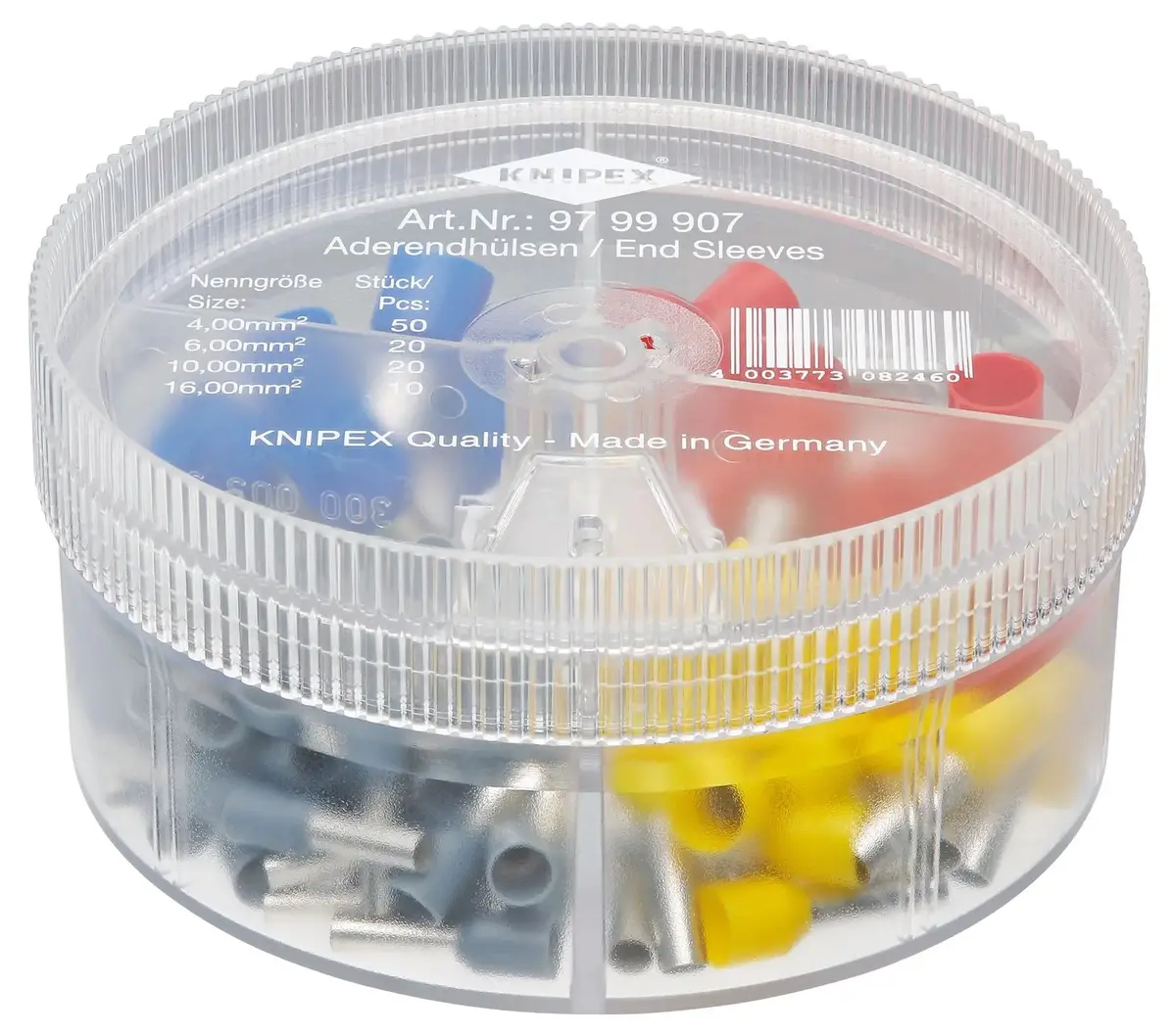 Knipex Insulated Wire Ferrules Assortment Box In Dispenser Box 100 Pieces 97 99 907 1
