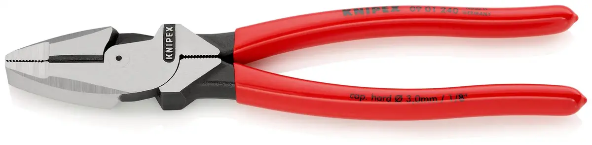 Knipex Lineman's Pliers American Style 240Mm Plastic Coated Handles 09 01 240 1