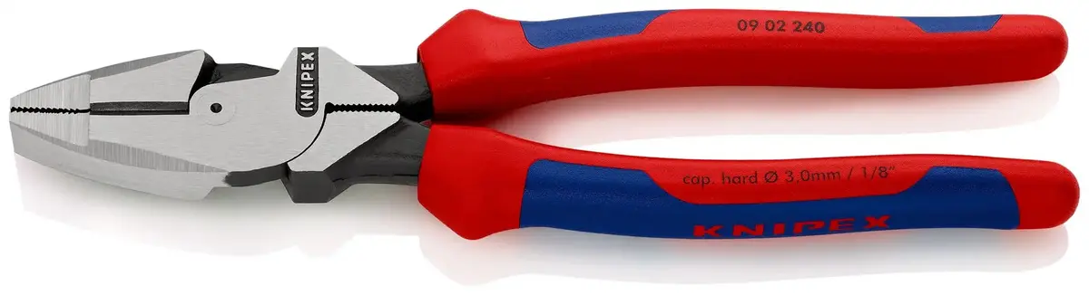 Knipex Linemans Pliers American Style 240Mm Multi Component Grips 09 02 240 1