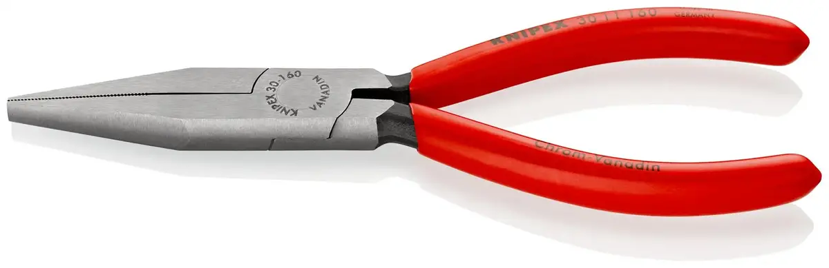 Knipex Long Nose Pliers Heavy Duty Wear Resisting 160Mm Plastic Coated 30 11 160 1
