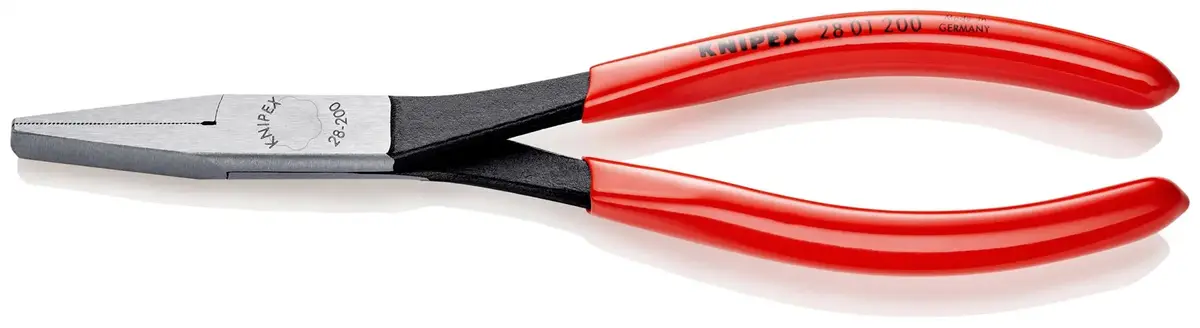 Knipex Long Reach Needle Nose Pliers 200Mm Plastic Coated 28 01 200 1