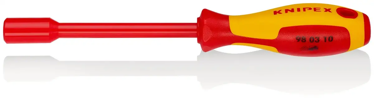 Knipex Nut Driver With Screwdriver Handle 10.0Mm Vde Insulated Multi Component Grips 237Mm 98 03 10 1