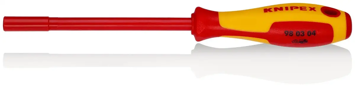 Knipex Nut Driver With Screwdriver Handle 4.0Mm Vde Insulated Multi Component Grips 230Mm 98 03 04 1