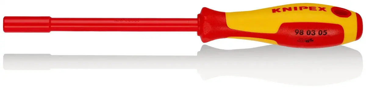 Knipex Nut Driver With Screwdriver Handle 5.0Mm Vde Insulated Multi Component Grips 230Mm 98 03 05 1