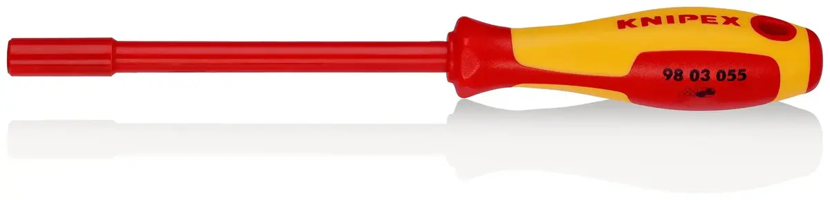 Knipex Nut Driver With Screwdriver Handle 5.5Mm Vde Insulated Multi Component Grips 232Mm 98 03 055 1