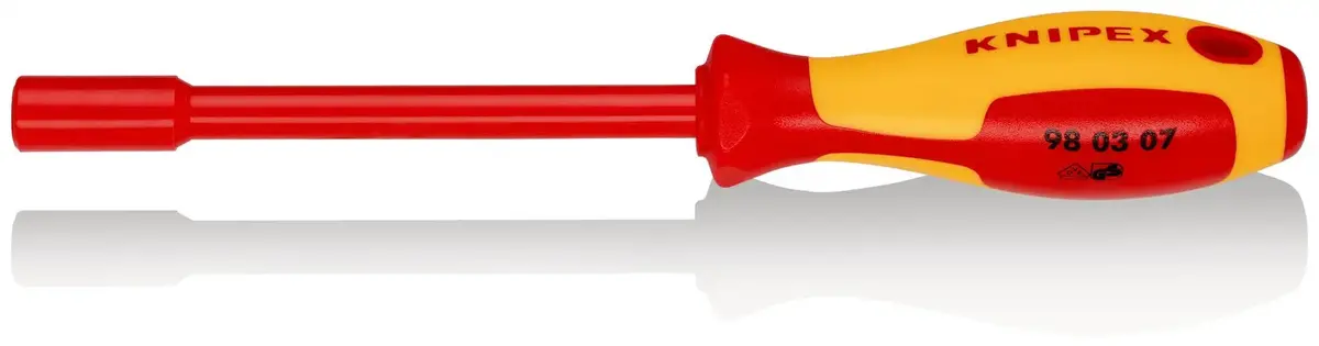 Knipex Nut Driver With Screwdriver Handle 7.0Mm Vde Insulated Multi Component Grips 237Mm 98 03 07 1