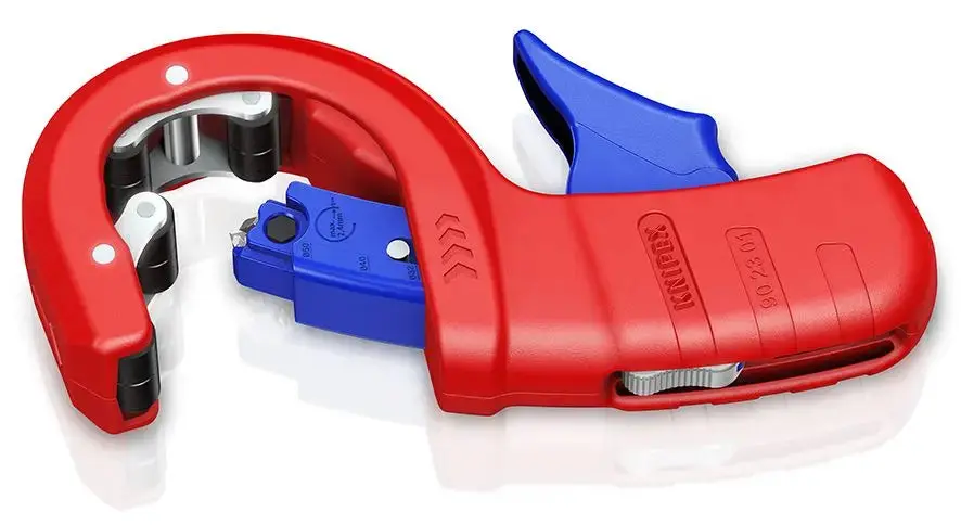 Knipex Pipe Cutter Dp50 For Plastic Drain Pipes Cut And Chamfer 50Mm Capacity 90 23 01 Bk 1