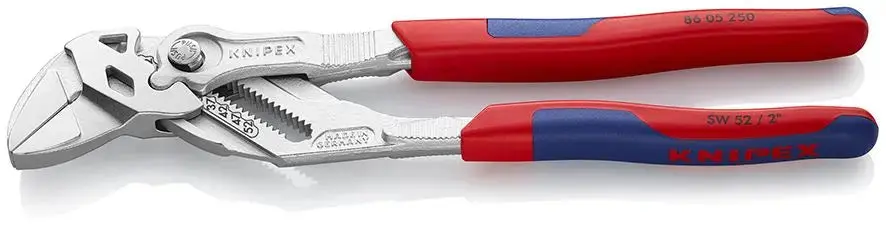 Knipex Pliers Wrench Slip Joint Plier 250Mm Chrome Multi Component Grips 86 05 250 Sb 1