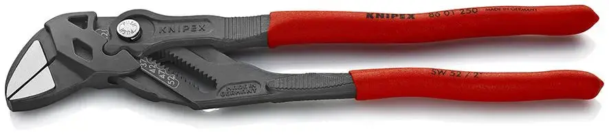 Knipex Pliers Wrench Slip Joint Plier 250Mm Plastic Coated Handles Non Slip 86 01 250 Sb 1