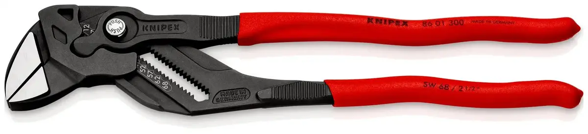 Knipex Pliers Wrench Slip Joint Plier 300Mm Plastic Coated Handles Non Slip 86 01 300 Sb 1