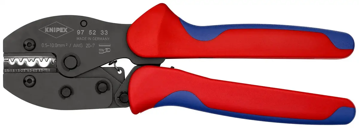 Knipex Preciforce Crimping Pliers For Non Insulated Terminals 0.5-10Mm² 220Mm 97 52 33 1