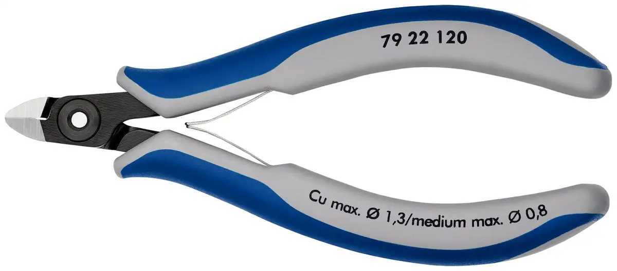 Knipex Precision Electronics Diagonal Cutter Cutting Pliers 120Mm Multi Component Grips 79 22 120 1