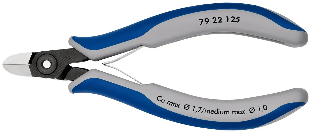 Knipex Precision Electronics Diagonal Cutter Cutting Pliers 125Mm Multi Component Grips 79 22 125 1
