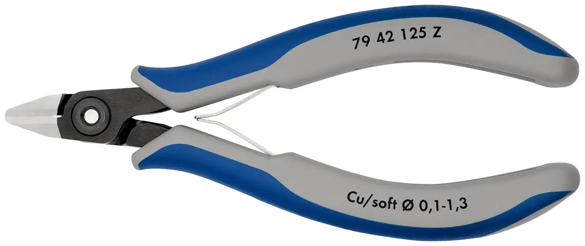 Knipex Precision Electronics Diagonal Cutter Cutting Pliers 125Mm Multi Component Grips 79 42 125 Z 1