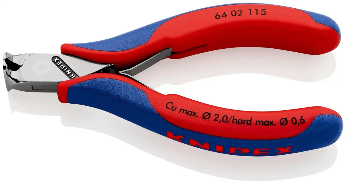 Knipex Precision Electronics End Cutting Nipper Pliers 115Mm Multi Component Grips 62 02 115 1